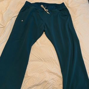 Figs Teal Wide Leg Pants